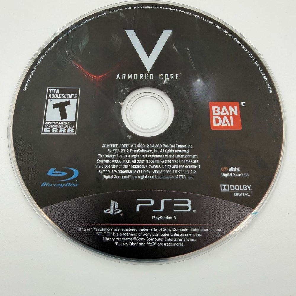 Armored Core V (Sony PlayStation 3, 2012) PS3 Disc Only